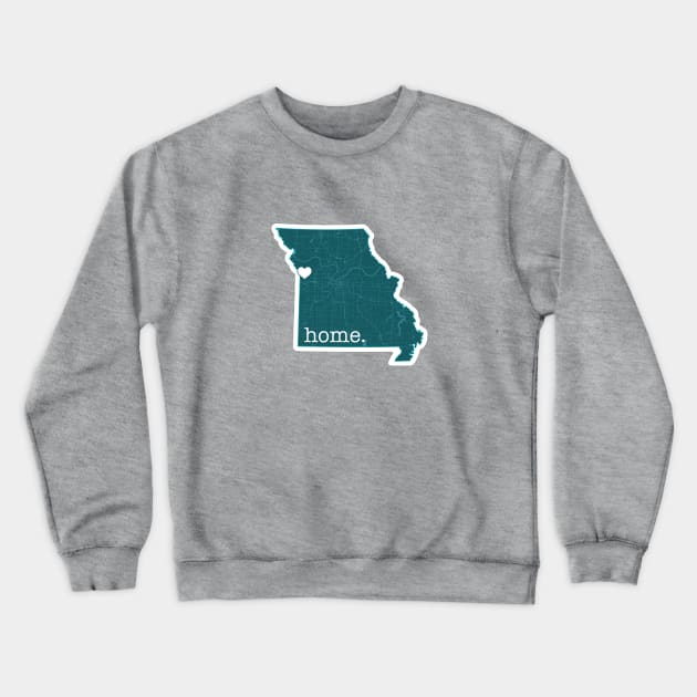 Kansas City Home Map Art Crewneck Sweatshirt by sentinelsupplyco